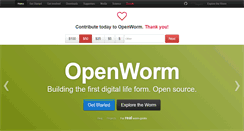 Desktop Screenshot of openworm.org