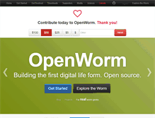 Tablet Screenshot of openworm.org